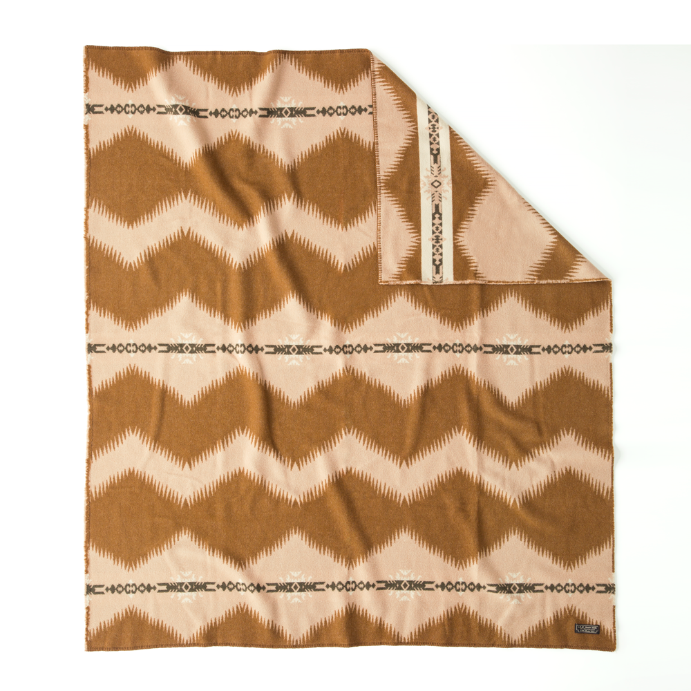 Wool Blanket / Jacquard LIGHT BROWN – BasShu Online Store