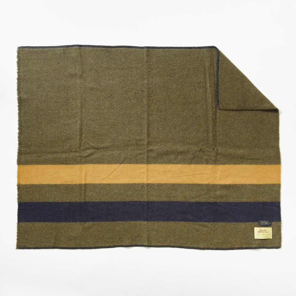 Wool Blanket 1/2 / Border KHAKI – BasShu Online Store