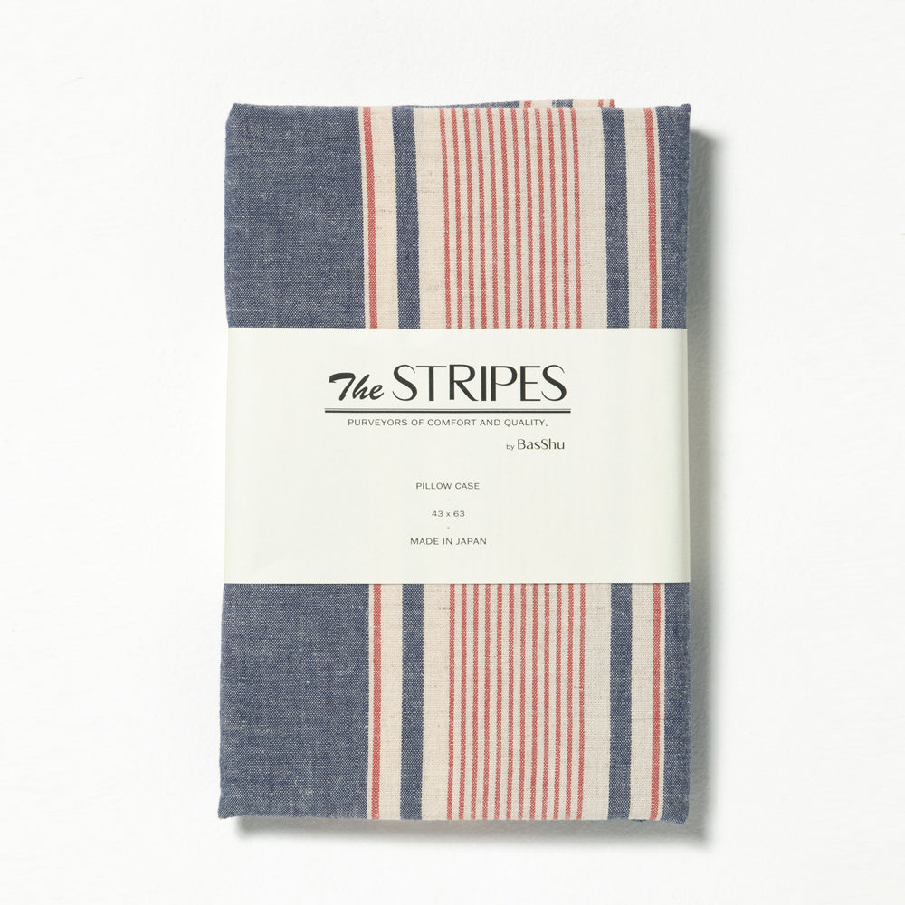 WEB限定】THE STRIPES Pillow Case / NAVY – BasShu Online Store