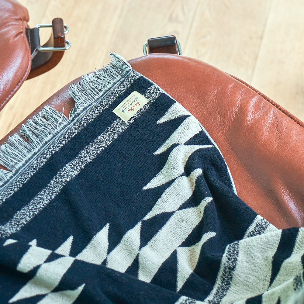 Cotton Pile Blanket / Native Motif BLACK（M） – BasShu Online Store