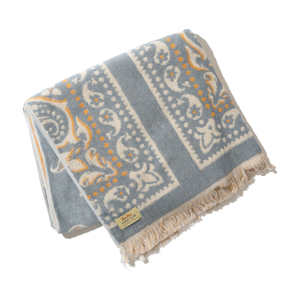 Cotton Pile Blanket / Bandana SAX（M） – BasShu Online Store