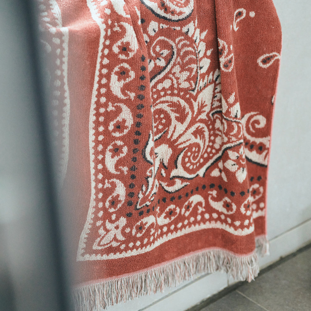 Cotton Pile Blanket / Bandana RED（M） – BasShu Online Store