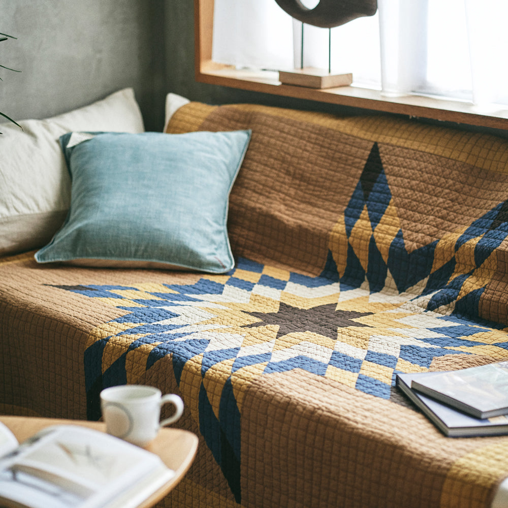 Patchwork Quilt Cover / CAMEL – BasShu Online Store