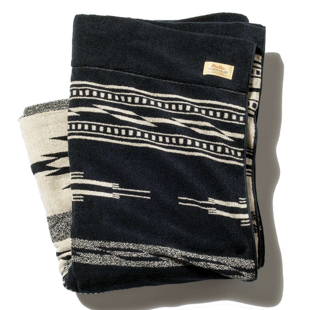 Cotton Pile Blanket / Native Motif BLACK（L） – BasShu Online Store