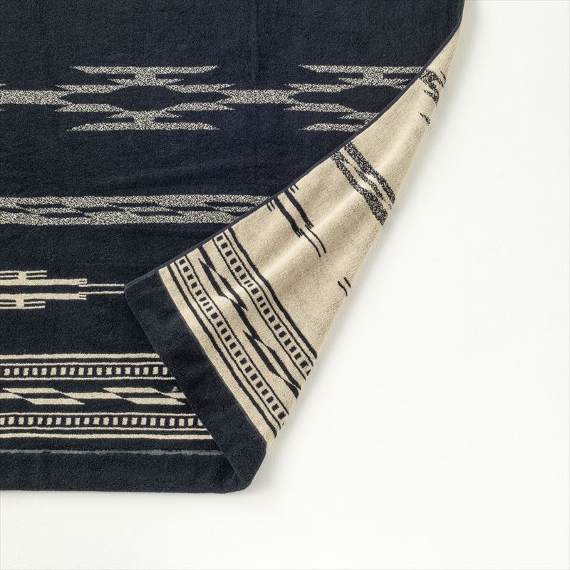 Cotton Pile Blanket / Native Motif BLACK（L） – BasShu Online Store