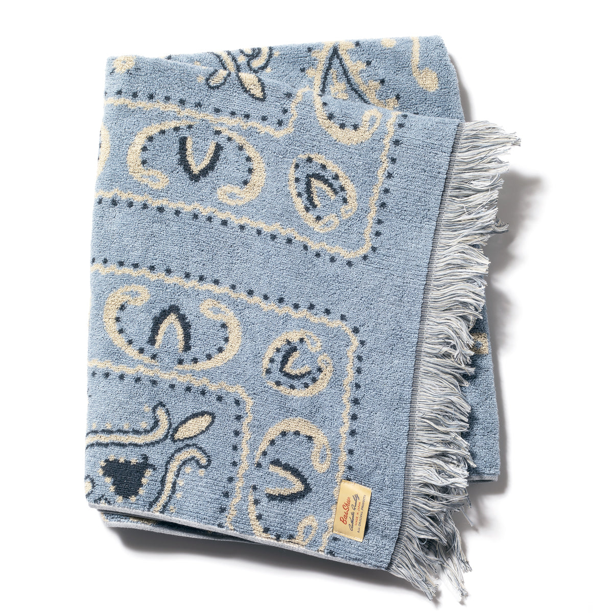 Cotton Pile Blanket / Bandana BLUE（M）