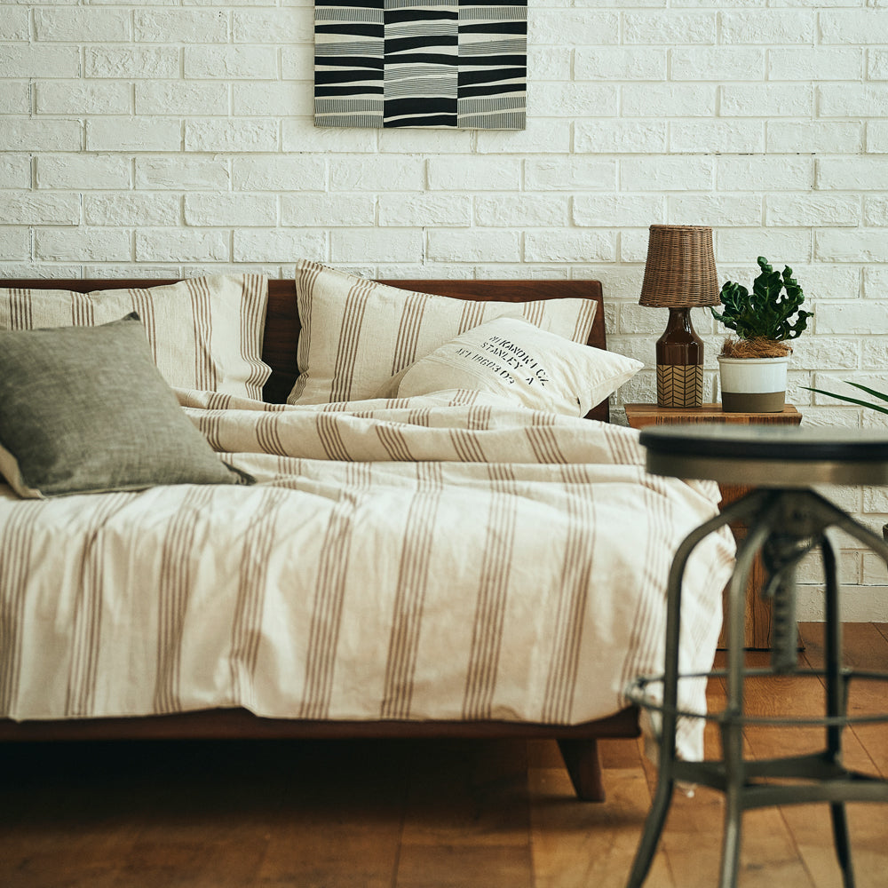 WEB限定】THE STRIPES Duvet Cover / MOCHA – BasShu Online Store